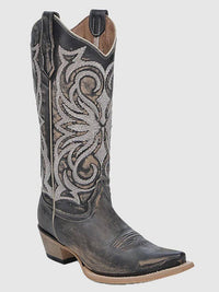 Corral - Women's Distressed Brown Snip-toe Western Boot