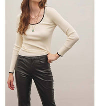 In February - Ribbed Romance Scoop Neck Sweater