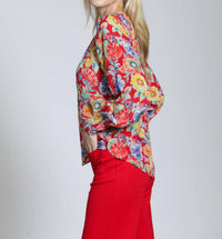 Apny - Smocked Cuff Pullover Blouse
