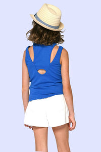 Hannah Banana - Girls Cut Out Rib Tank Top