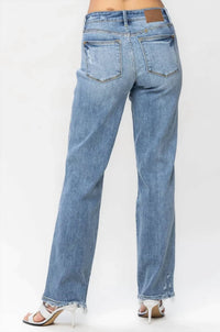 Judy Blue - Women's Mid Rise Cell Phone Pocket Dad Jeans