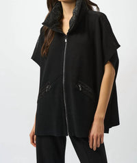 Joseph Ribkoff - Faux Leather Poncho