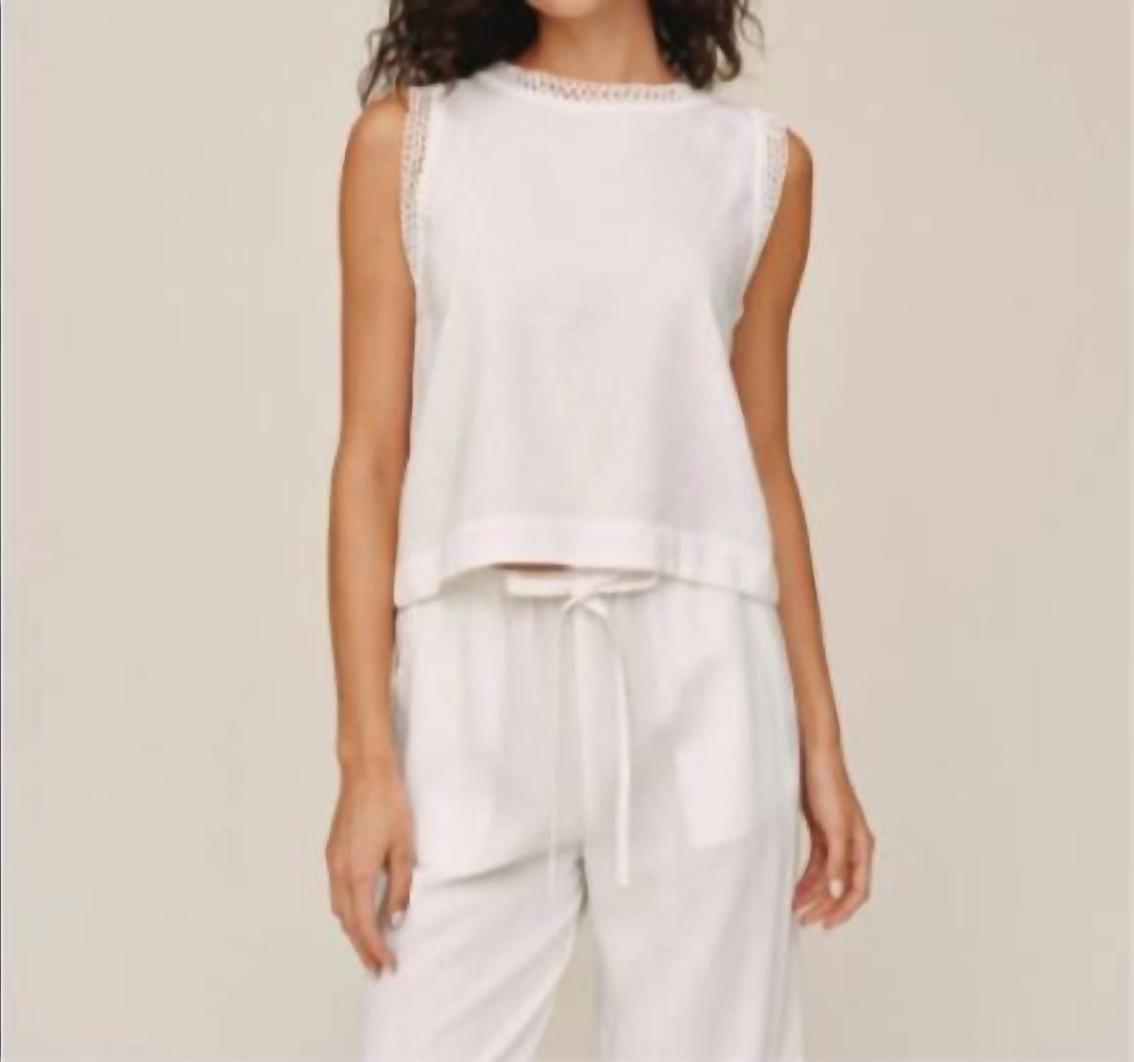 Bella Dahl - Sleeveless Crochet Edge Top