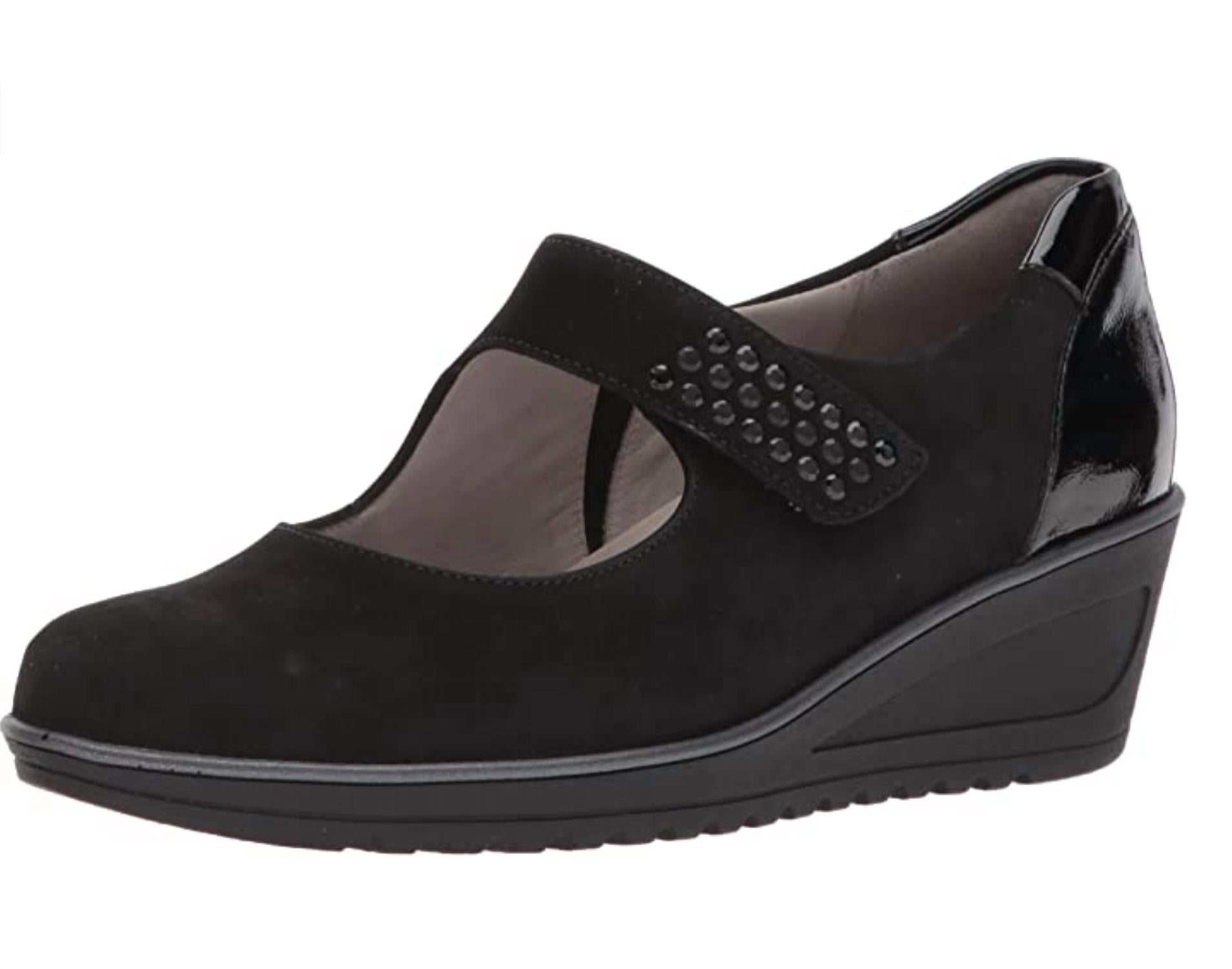 Ara Women's Hellen Wedge Shoes in nubuk vernice - women's shoe