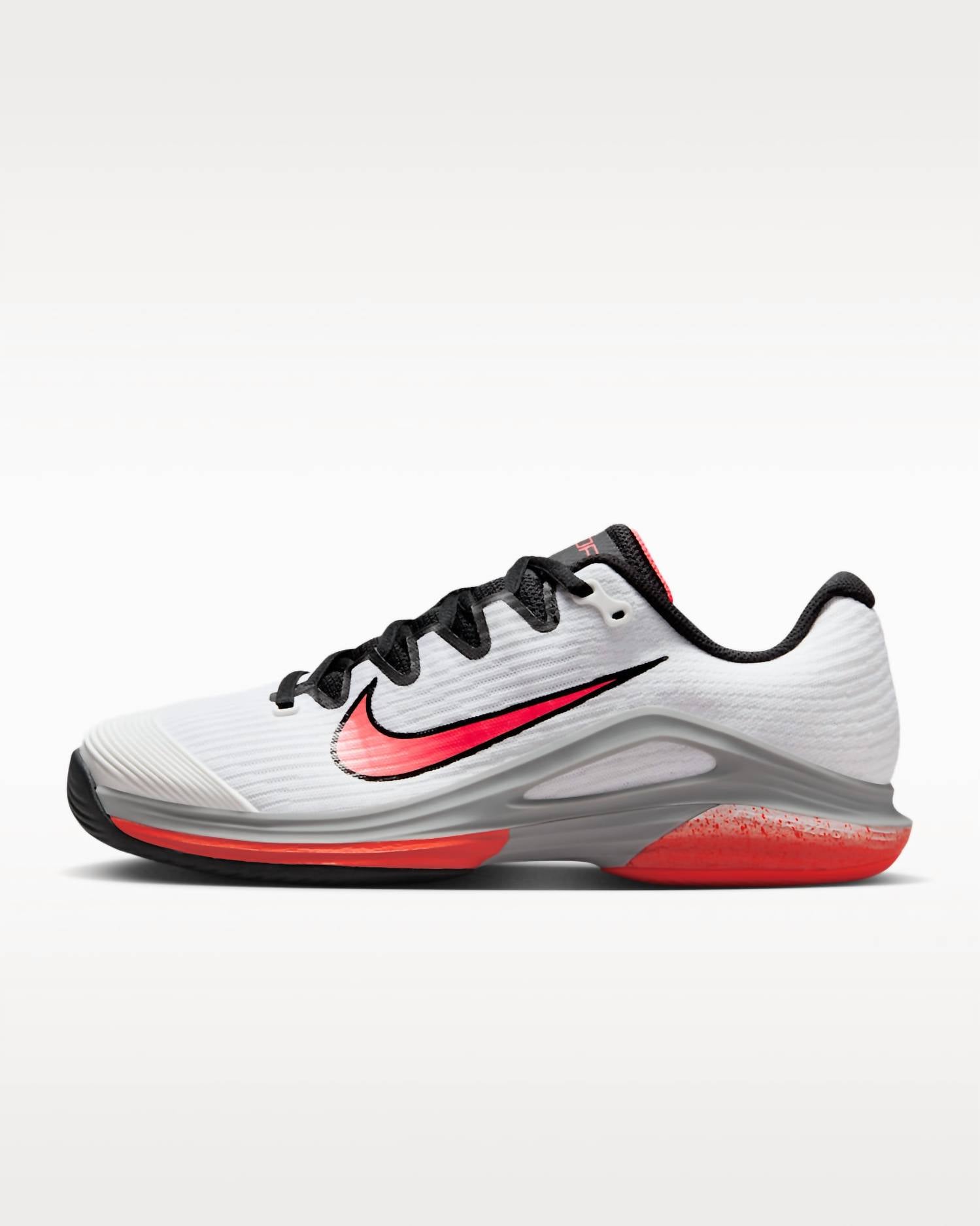 NIKE Women's Vapor 12 Hard Court Tennis Shoes in white wolf grey hot lava - women's shoe - alternate view