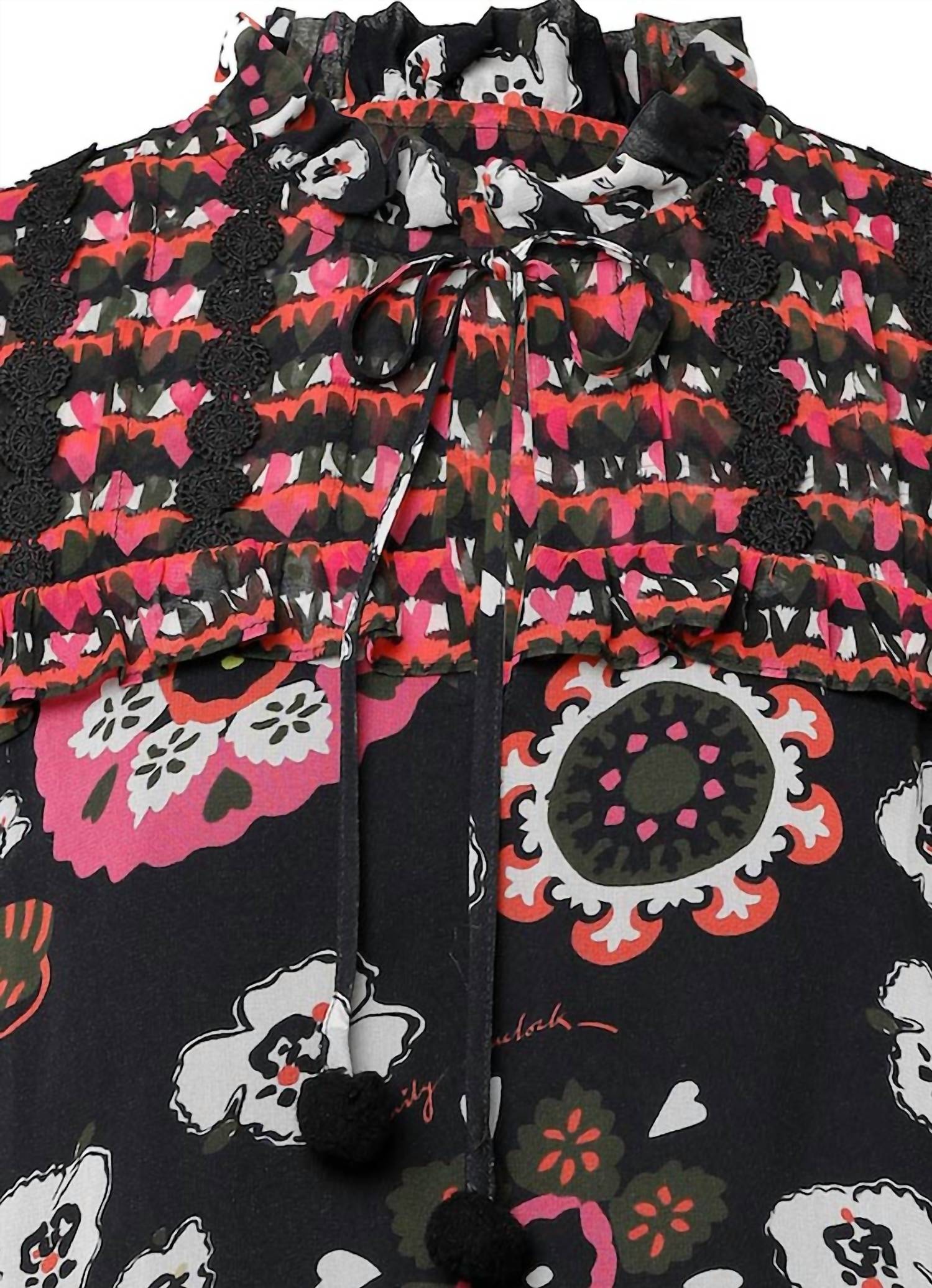 Emily Lovelock - Daisy Floral Print Blouse