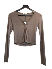 LAmade Women's Sweet V Cardigan in olive green - women's cardigan