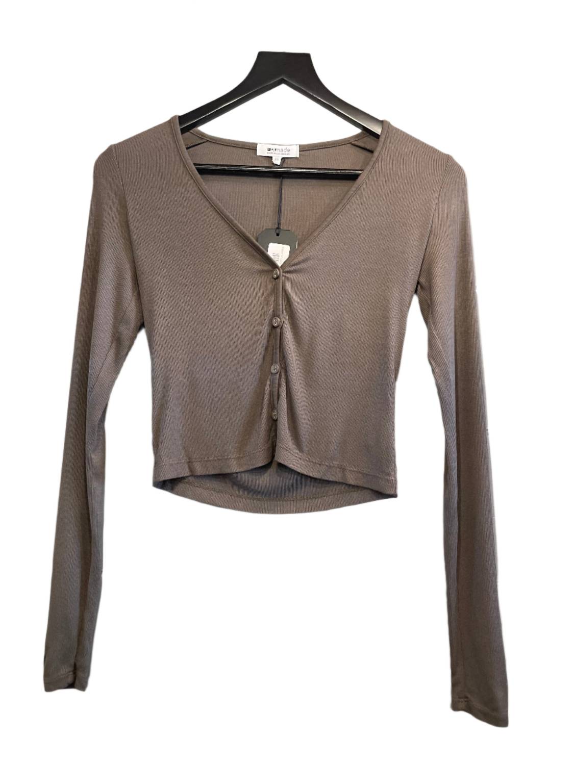 LAmade Women's Sweet V Cardigan in olive green - women's cardigan