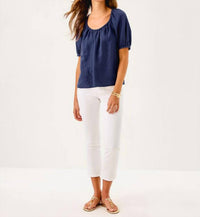 Lilly Pulitzer Calais Short Sleeve Top in sapphire pool - women's blouse - view 5