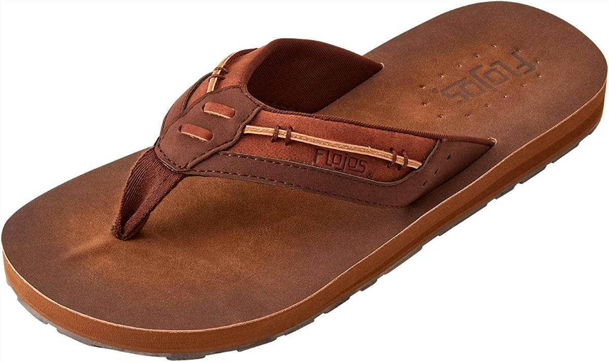 Flojos - Men's Trio Sculpted Suede Flip Flops