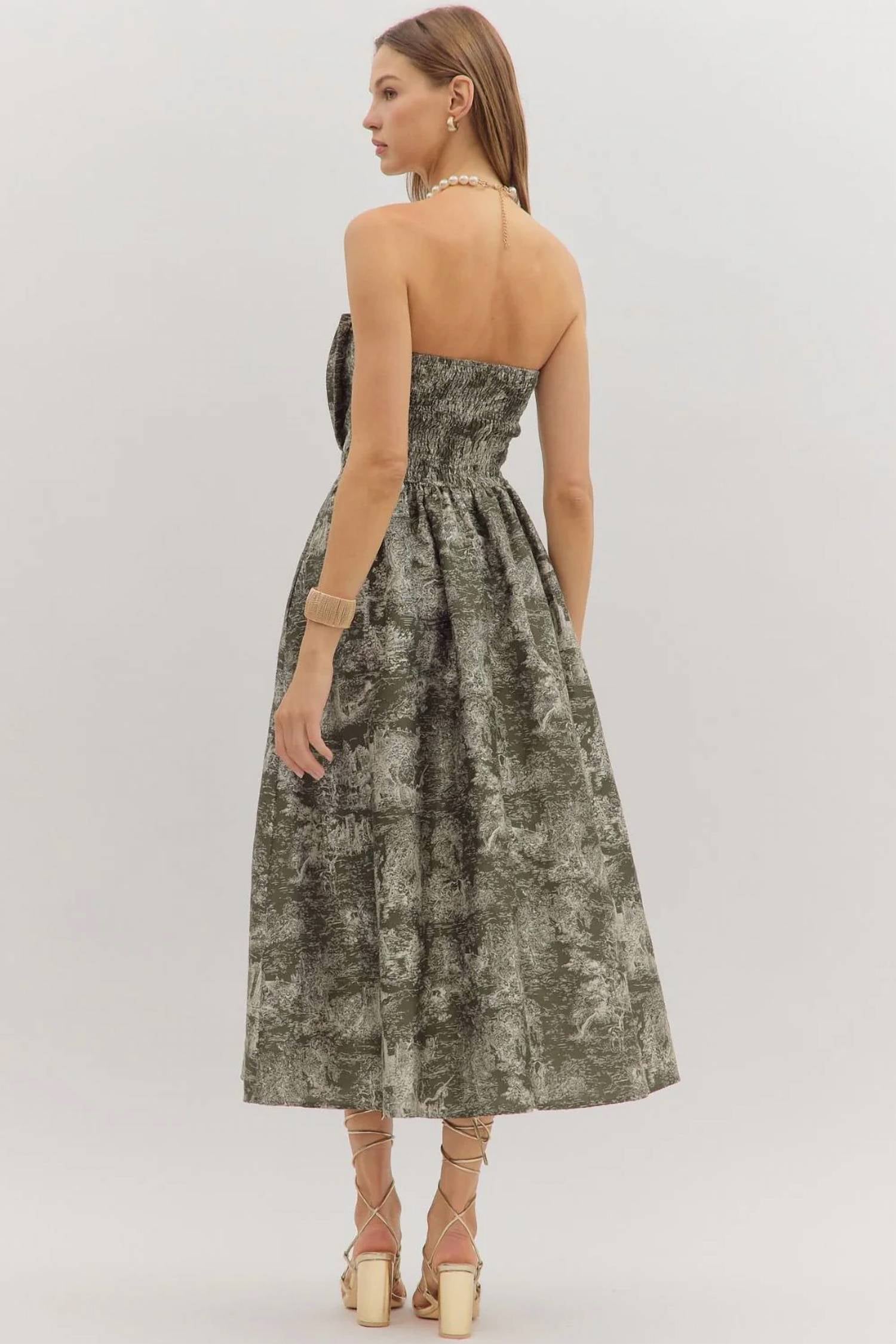 Entro - Strapless Midi Dress