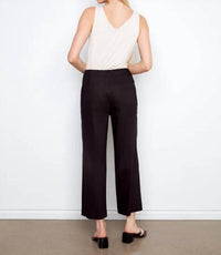 Charlie B - Stretch Linen Wide Leg Button Front Pants