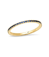 Eriness - Women's Blue Sapphire Eternity Band 14k 6.5