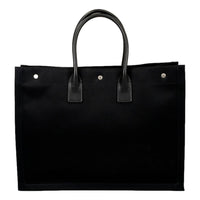 Saint Laurent - Women's Rive Gauche Canvas Leather Trim Tote Bag