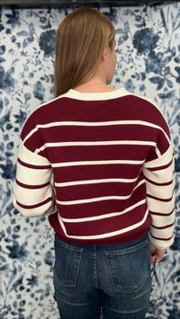 Skies Are Blue - Everly Stripe Cardigan