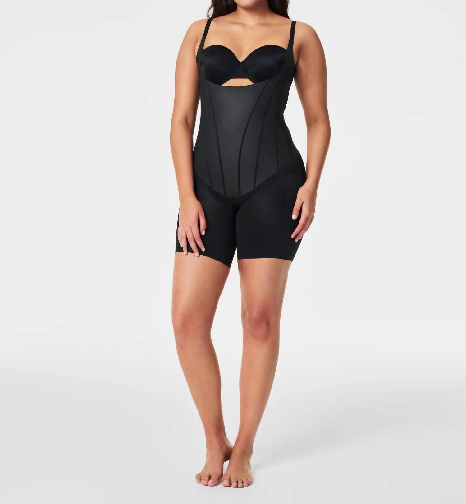 Spanx - Spanxsculpt™ Totalcontour Open-bust Mid-thigh Bodysuit