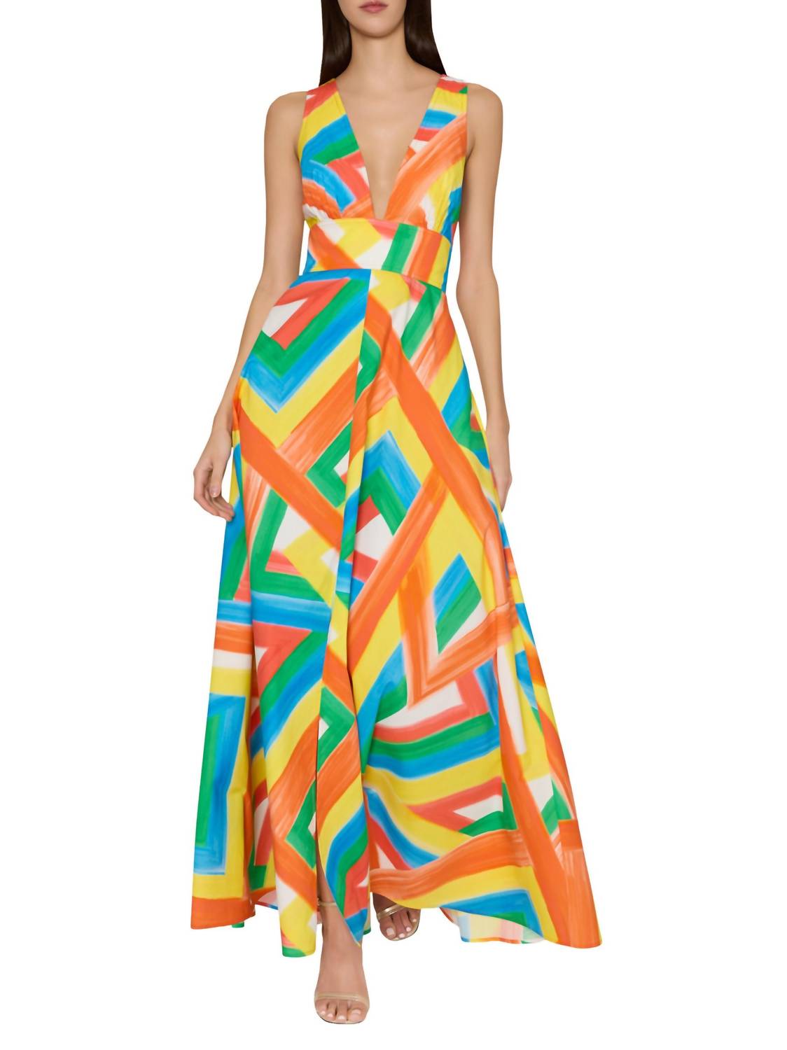 Milly - Catarina Stripe Poplin Maxi Dress