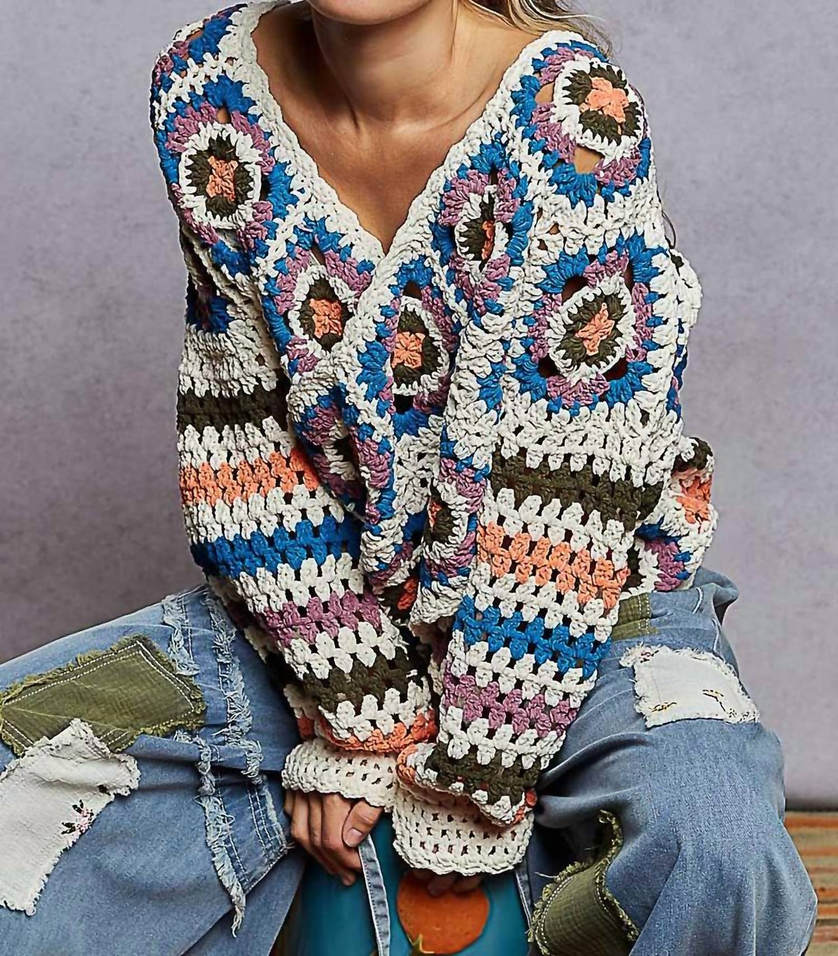 Pol - MARLOWE CROCHET SWEATER