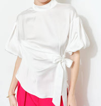 Deon - Office Wrap Satin Top