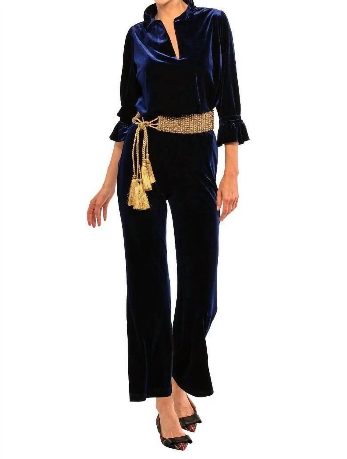 Gretchen Scott - Ruffle Neck Tunic Top