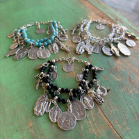 Love And Honor Jesus - Women's Faith & Charm Double Strand Medal Bracelet