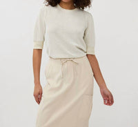 Esqualo - Short Sleeve Gather Sweater