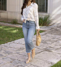 Grace And Lace - Crop Flare Denim Jeans