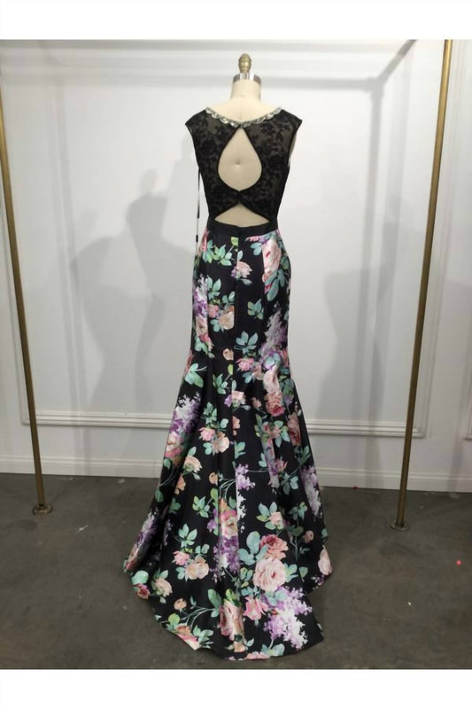 Ladivine - Women's Two Piece Floral Mermaid Dress