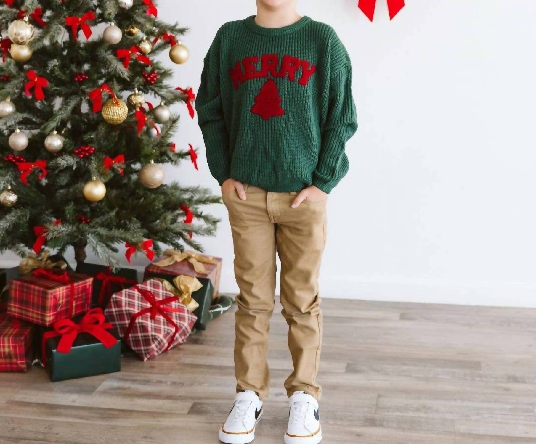 Sweet Wink - Merry Patch Christmas Knit Sweater