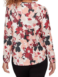 Emaline - Long Sleeve Overlapped V Neck Top