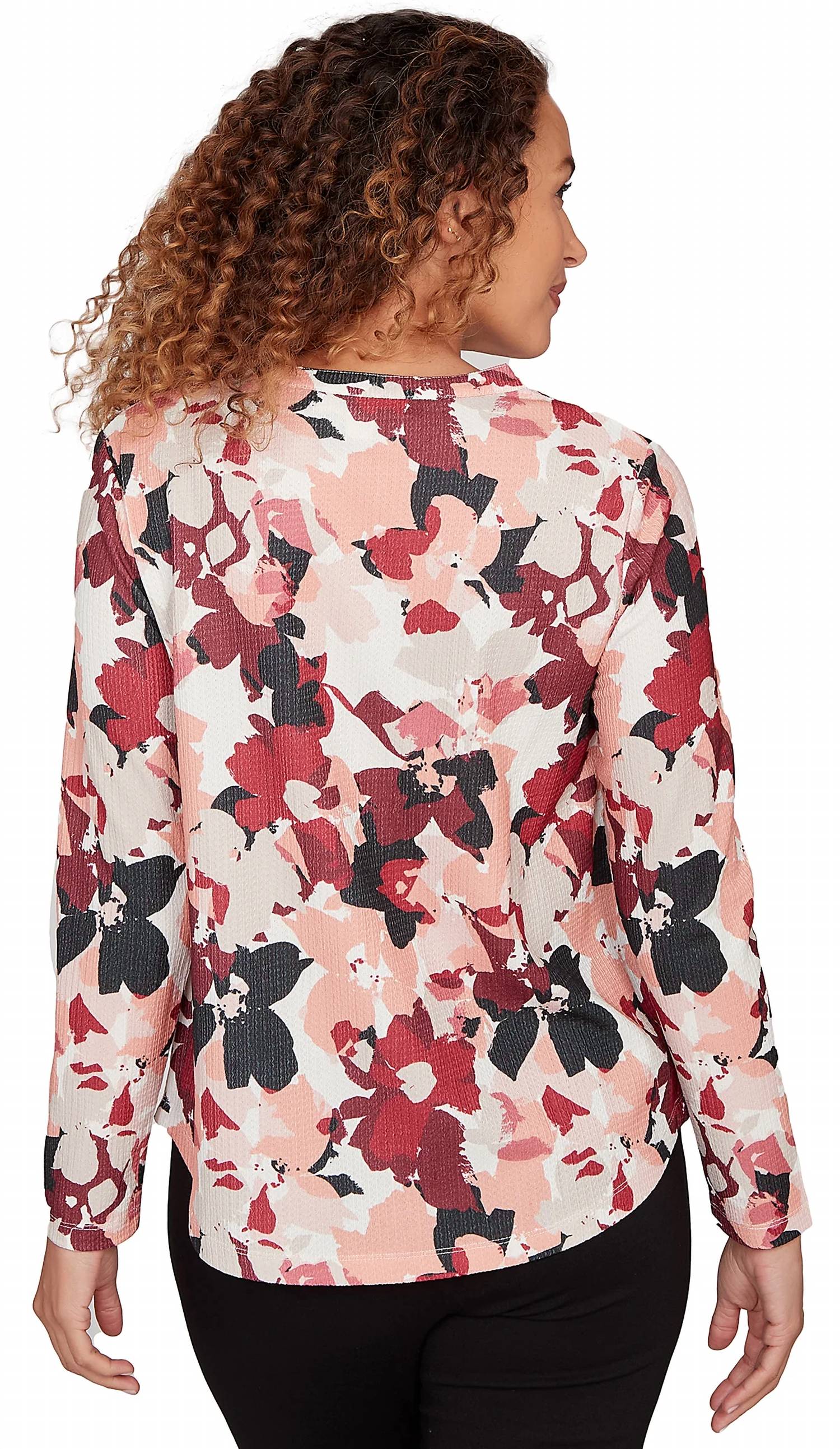 Emaline - Long Sleeve Overlapped V Neck Top