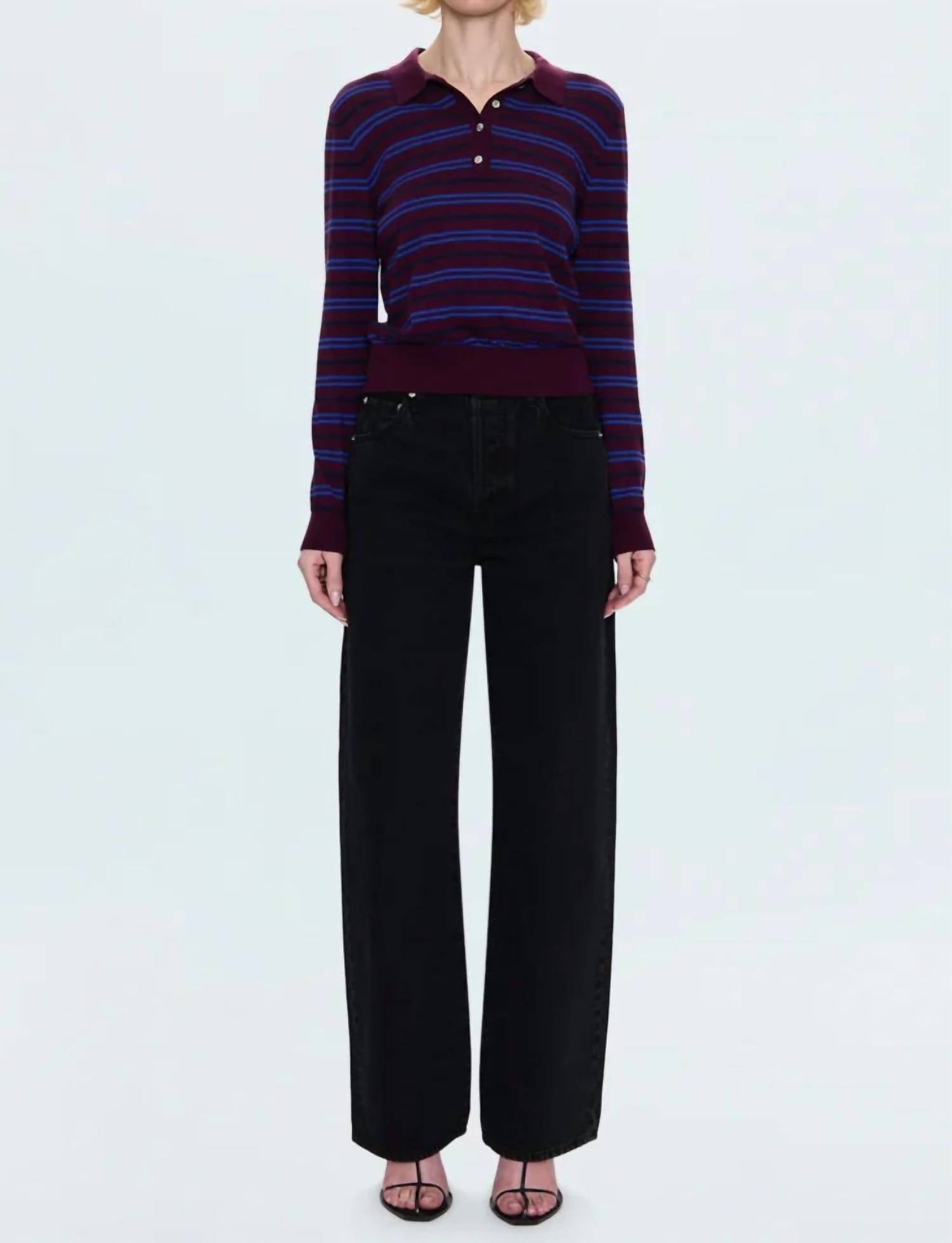 Pistola - Tate High Rise Bowed Straight Leg Jeans