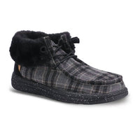 Lamo Women's Cassidy Winter Shoe in charcoal plaid - women's shoe