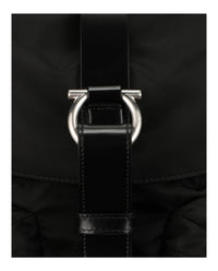 Salvatore Ferragamo Men's Nylon Gancini Technical Backpack in black - men's bag - alternate view