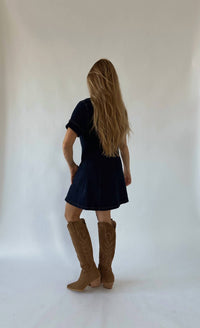 Blue Blush - Madison Short Sleeve Denim Dress