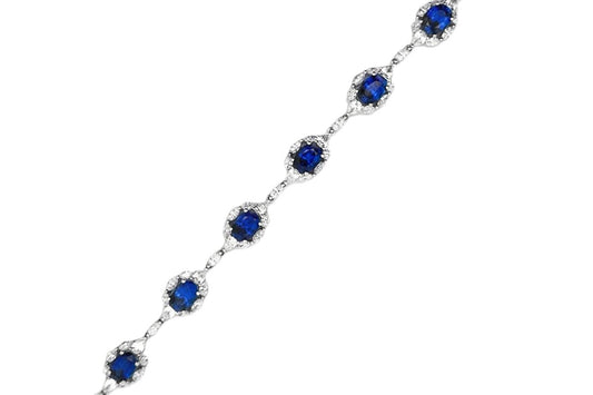 Gregg Ruth - Women's Oval Sapphire & Diamond Bracelet
