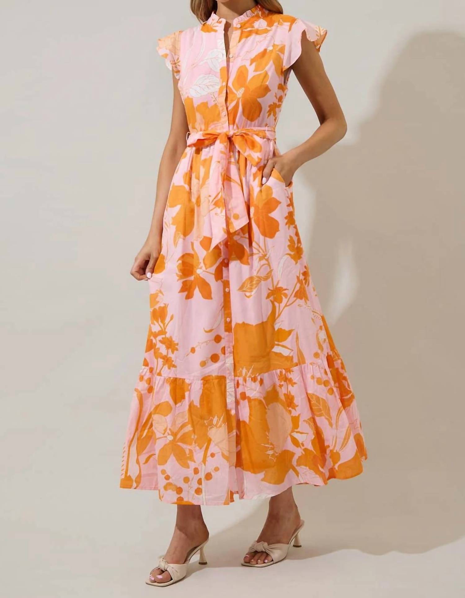Sugarlips - Riah Button Down Maxi Dress