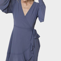 Long Sleeve Wrap Dress