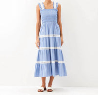 Karen Kane - Stripe Sleeveless Tiered Midi Dress