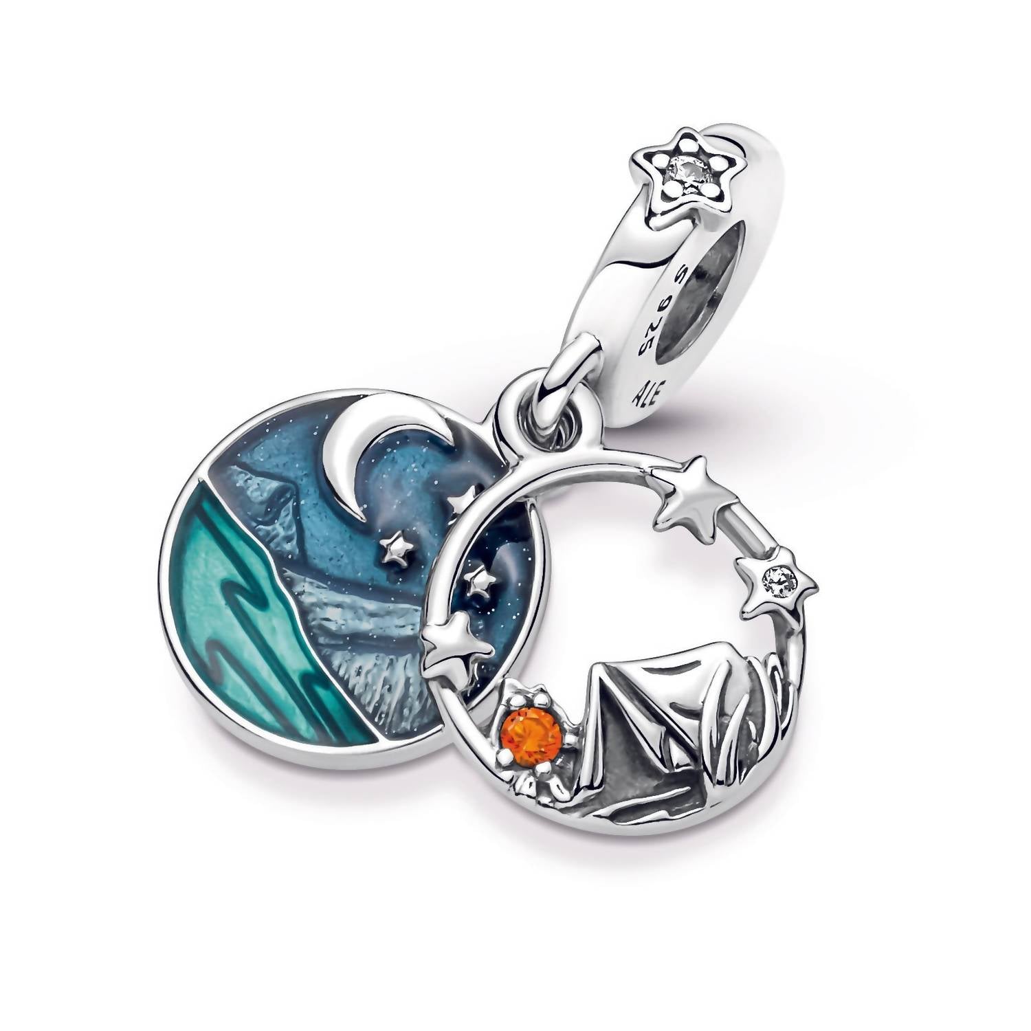 Pandora - Camping Night Sky Double Dangle Charm