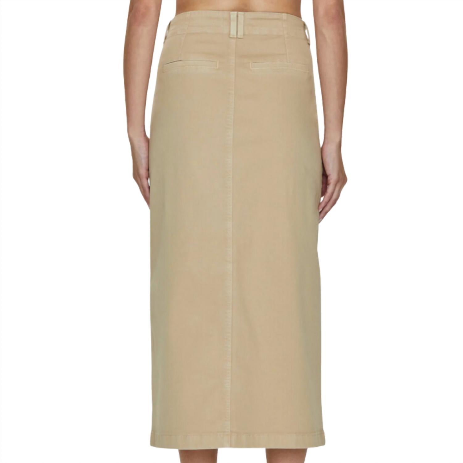 PISTOLA Pamela Utility Skirt in latte - women's skirt - detail view