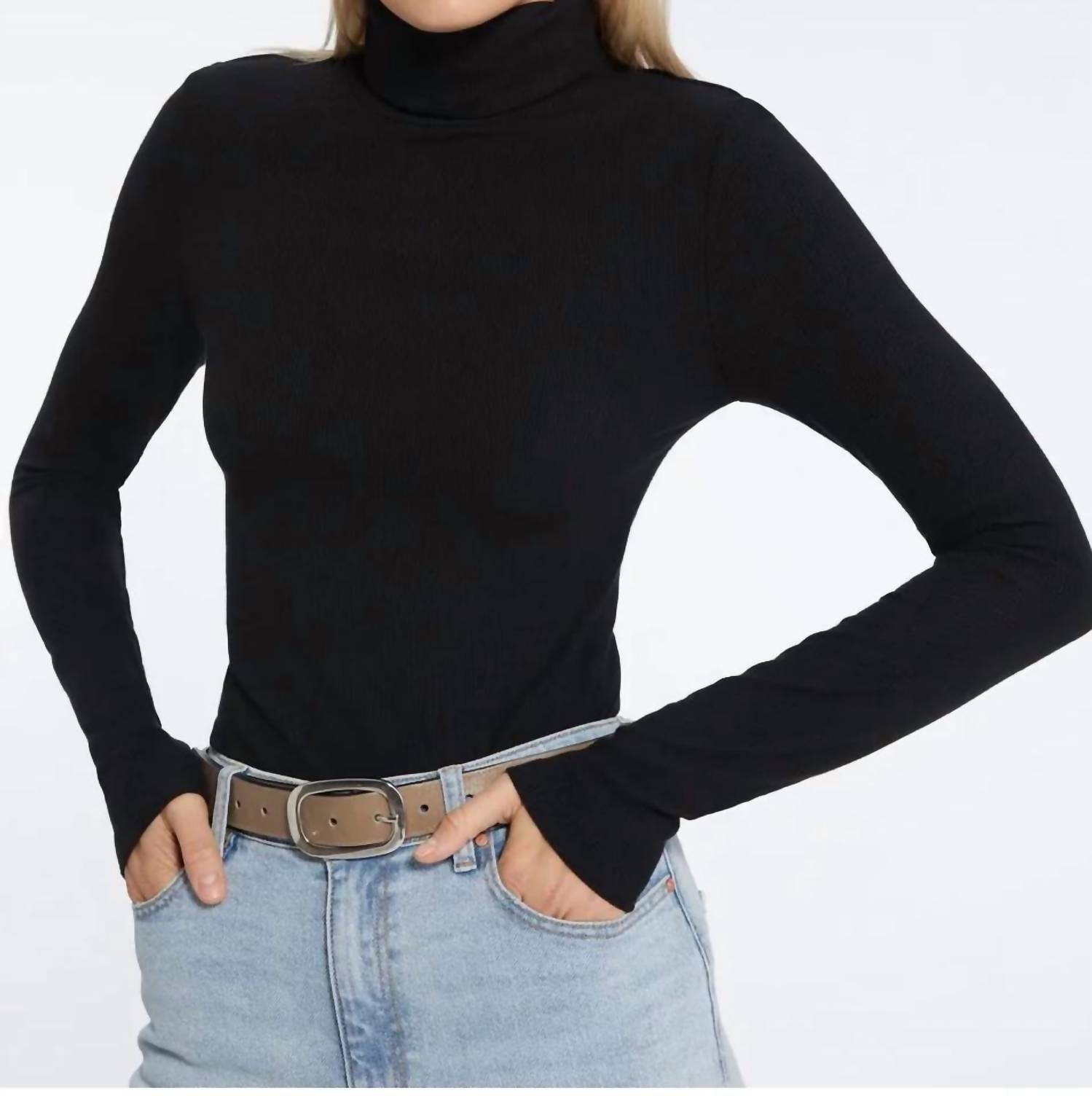 Sanctuary - Rib Essential Turtleneck Top