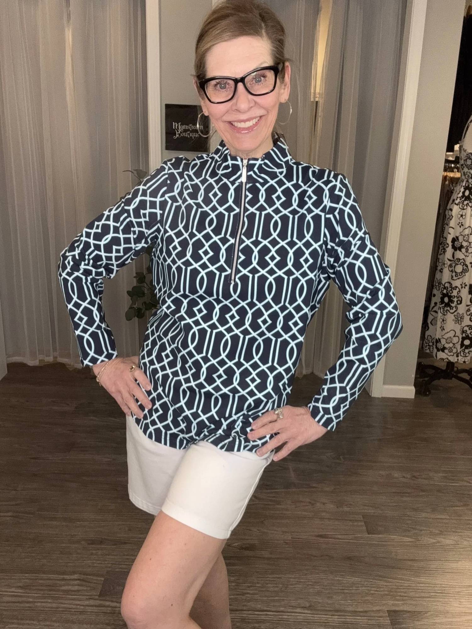 Lulu-B - High Neck Zip Pullover Top