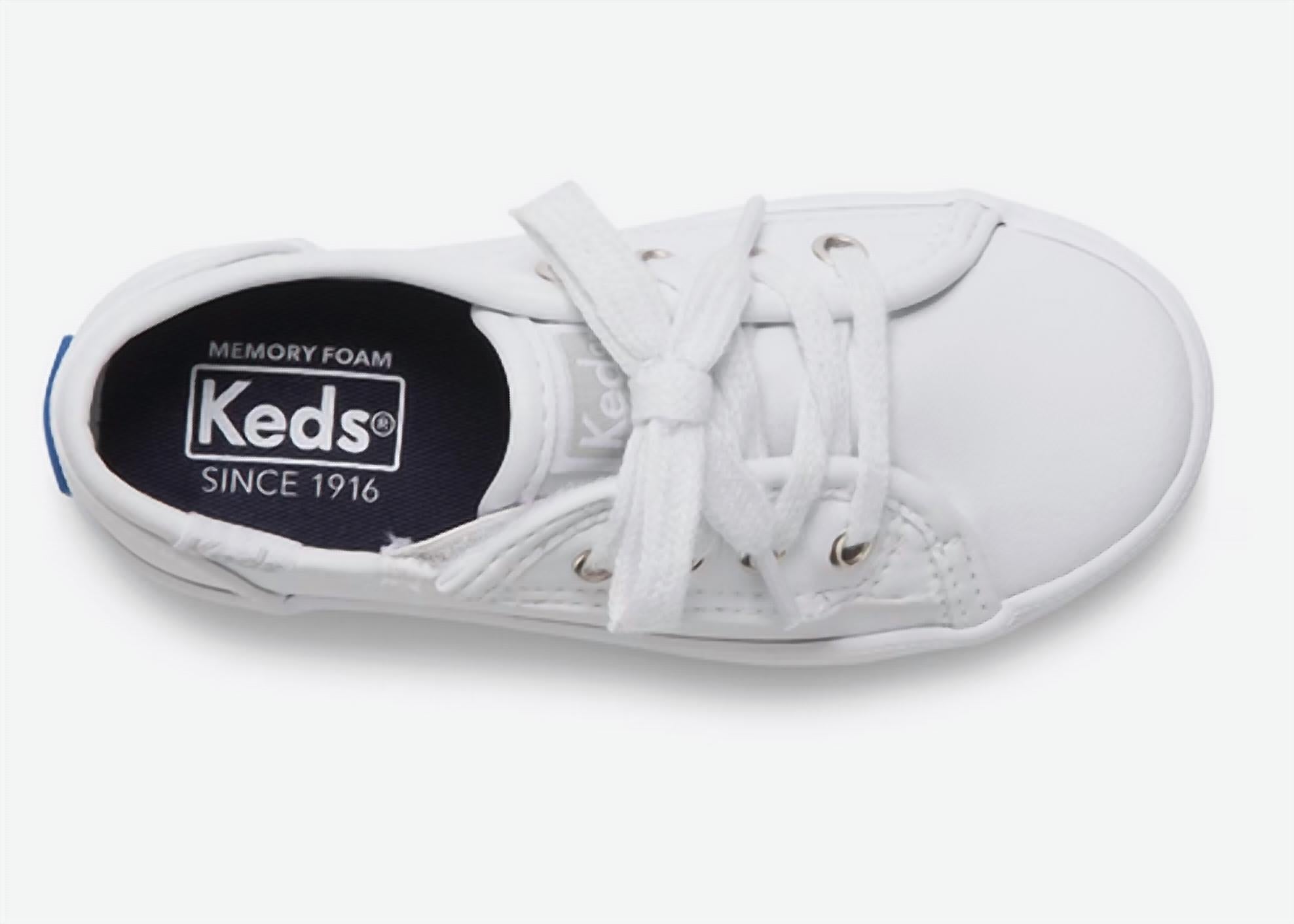 Keds Infant-Toddler Kickstart Sneaker in white - kids' sneaker - view 4