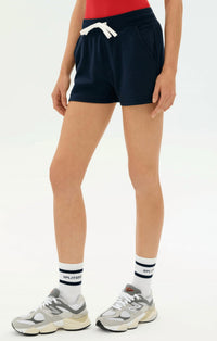 SPLITS59 Reena Sweat Short in indigo - women's shorts - alternate view