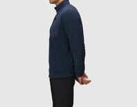 OUTDOOR RESEARCH Polartec 200 1/2 zip Fleece Pullover in dark navy heather - men's jacket - detail view