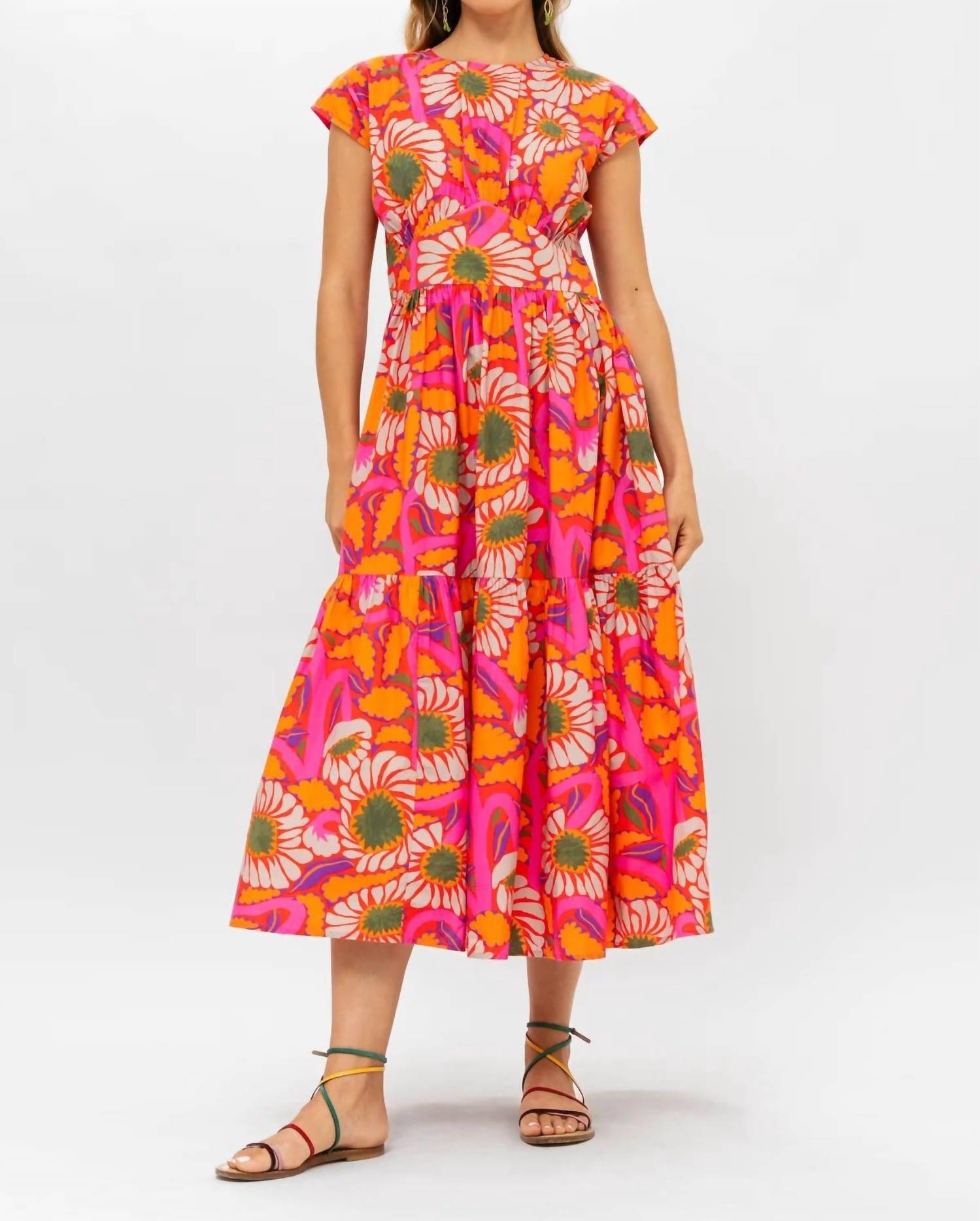 Oliphant - Cap Sleeve Midi Dress
