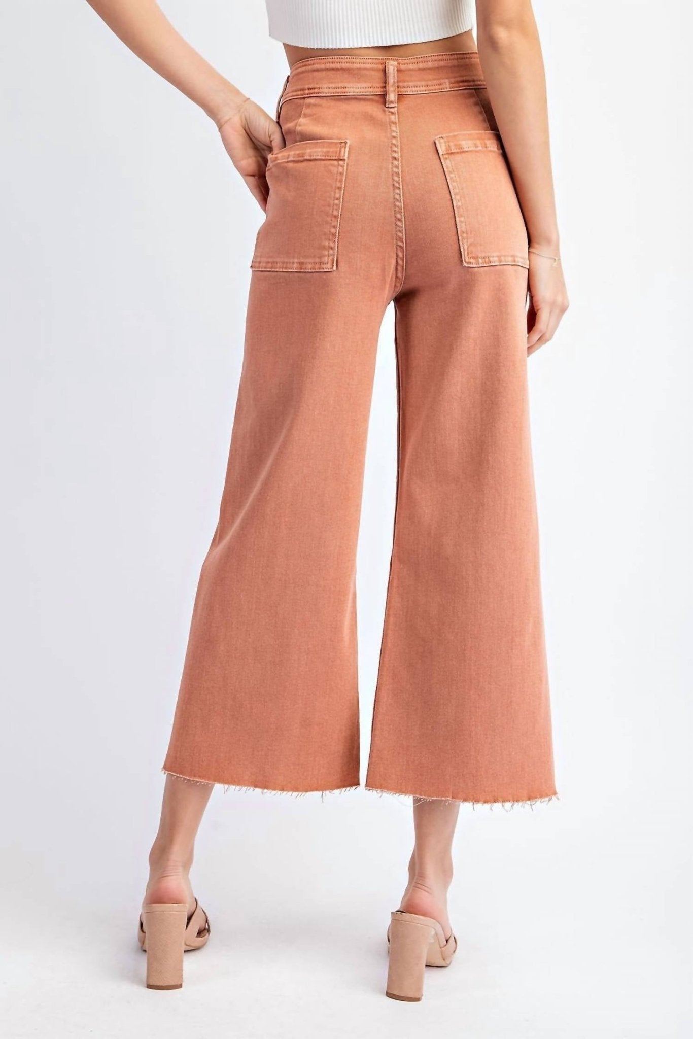 Ee:Some - Straight Leg Cropped Pants - ankle - clothing - cotton - blend