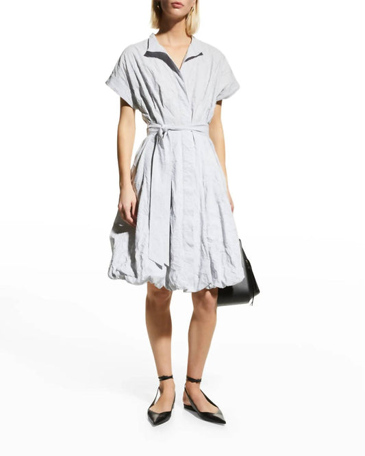 Finley - Lilibet Crushed Pinstripe Bubble Dress