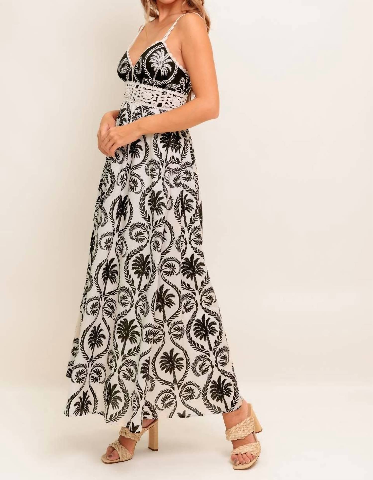 Flying Tomato - Printed Woven Maxi Dress